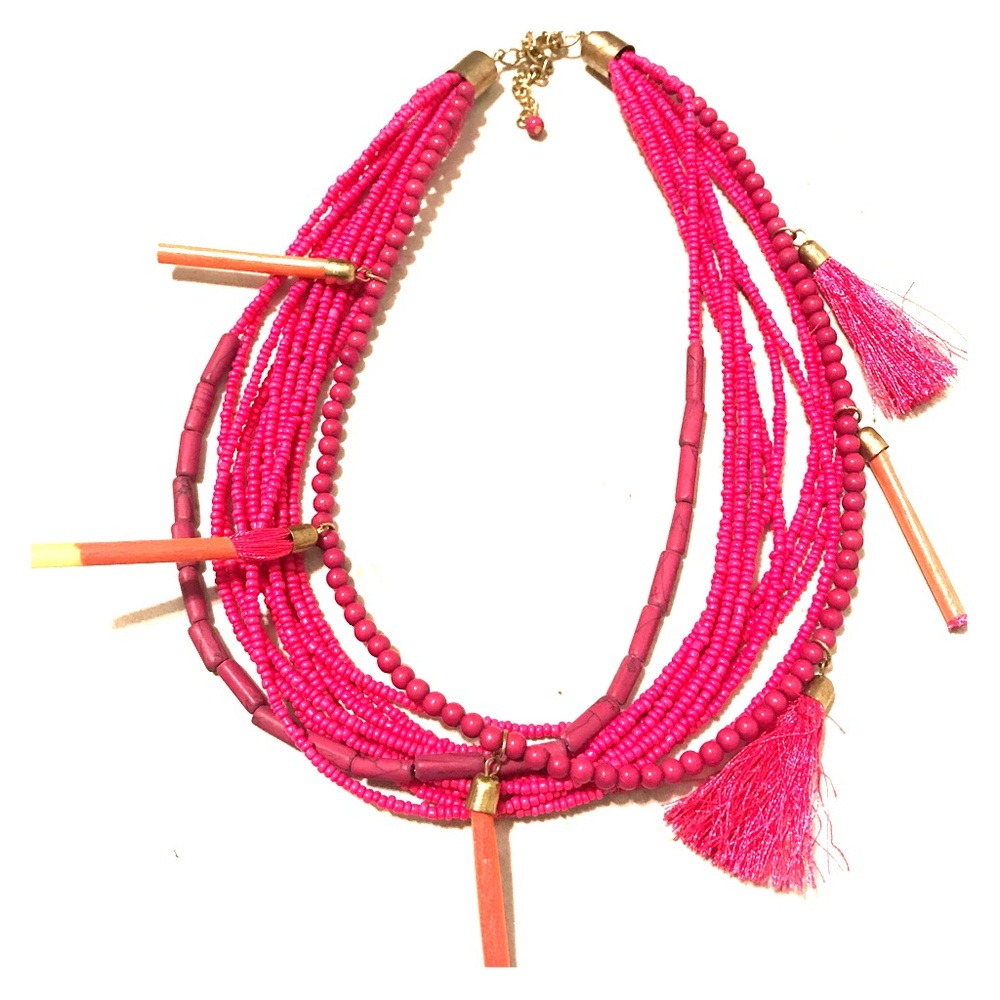 Funky pink necklace
